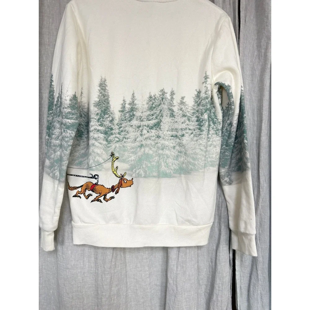 The Grinch Dr Seuss Christmas Sweatshirt Womens Medium Holiday Fleece